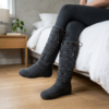 Charcoal Gray Modern Crochet Lace Boots Free Pattern