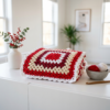 Christmas Peppermint Granny Square Blanket Free Crochet Pattern