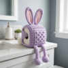 Lavender Bunny Toilet Paper Cozy Free Crochet Pattern