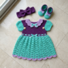 Little Mermaid Baby Dress Set Free Crochet Pattern