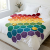 Rainbow Hexagon Pride Blanket Free Crochet Pattern