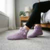 Soft Lavender Dream Slipper Boots Free Crochet Pattern