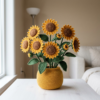 Sunny Sunflower Crochet Pot Free Crochet Pattern