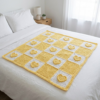 Yellow Heart Granny Square Baby Blanket Free Crochet Pattern