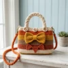 Autumn Harvest Bow Handbag Free Crochet Pattern