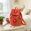 Coral Hibiscus Tropical Backpack Free Pattern
