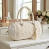 Cream Lace Bridal Barrel Bag Free Crochet Pattern