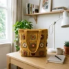 Mustard Yellow Wildflower Granny Tote Free Pattern