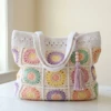 Pastel Garden Granny Square Tote Free Crochet Pattern