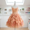 Peach Blossom Fairy Crochet Dress Free Crochet Pattern