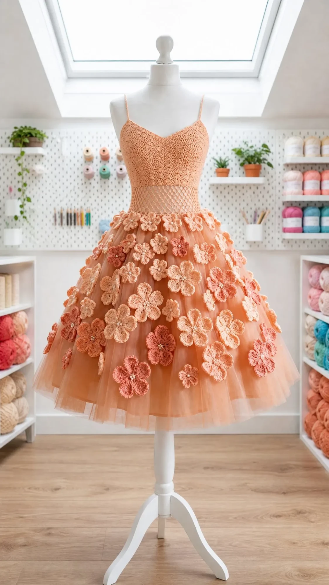 Peach Blossom Fairy Crochet Dress Free Crochet Pattern