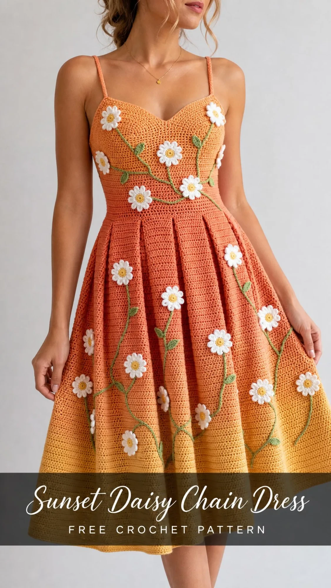 Sunset Daisy Chain Dress Free Crochet Pattern