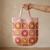Sunset Ombre Granny Square Bag Free Crochet Pattern