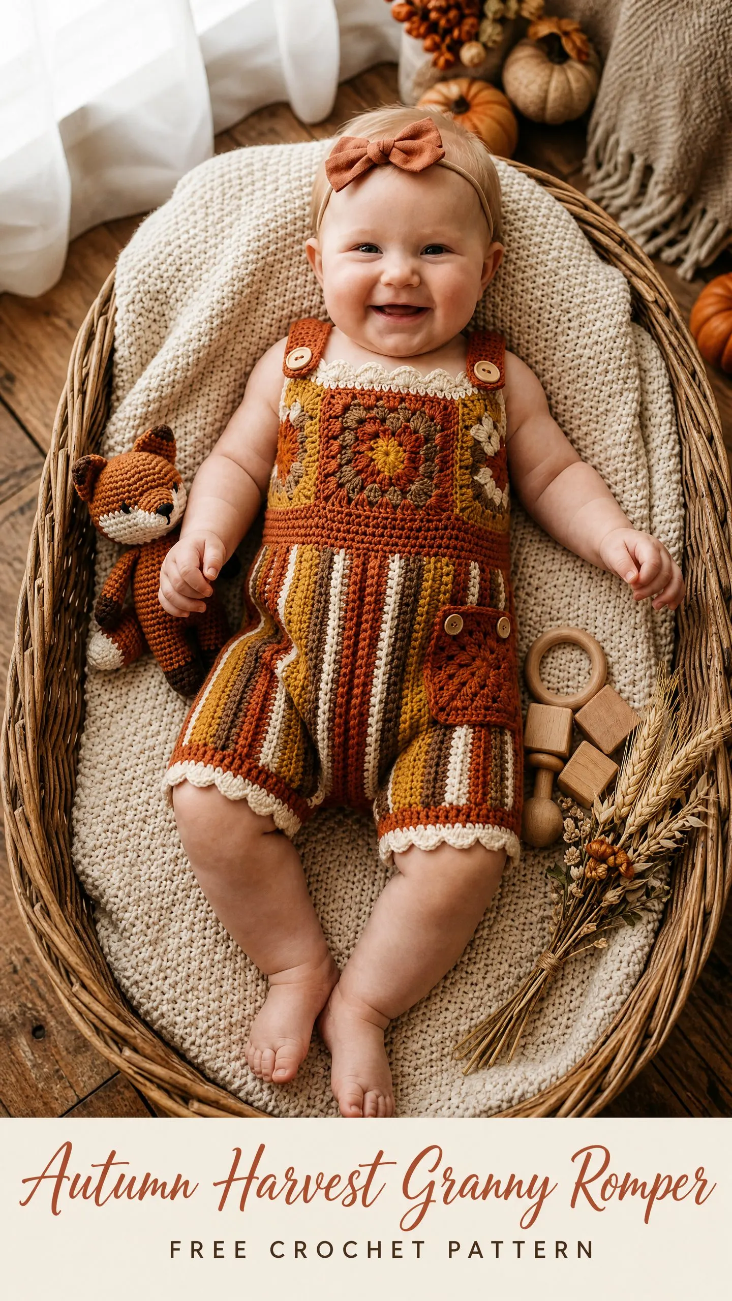 Autumn Harvest Granny Romper Free Crochet Pattern