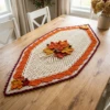 Autumn Maple Leaf Table Runner Free Crochet Pattern