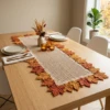 Autumn Rust Maple Leaf Table Runner Free Crochet Pattern