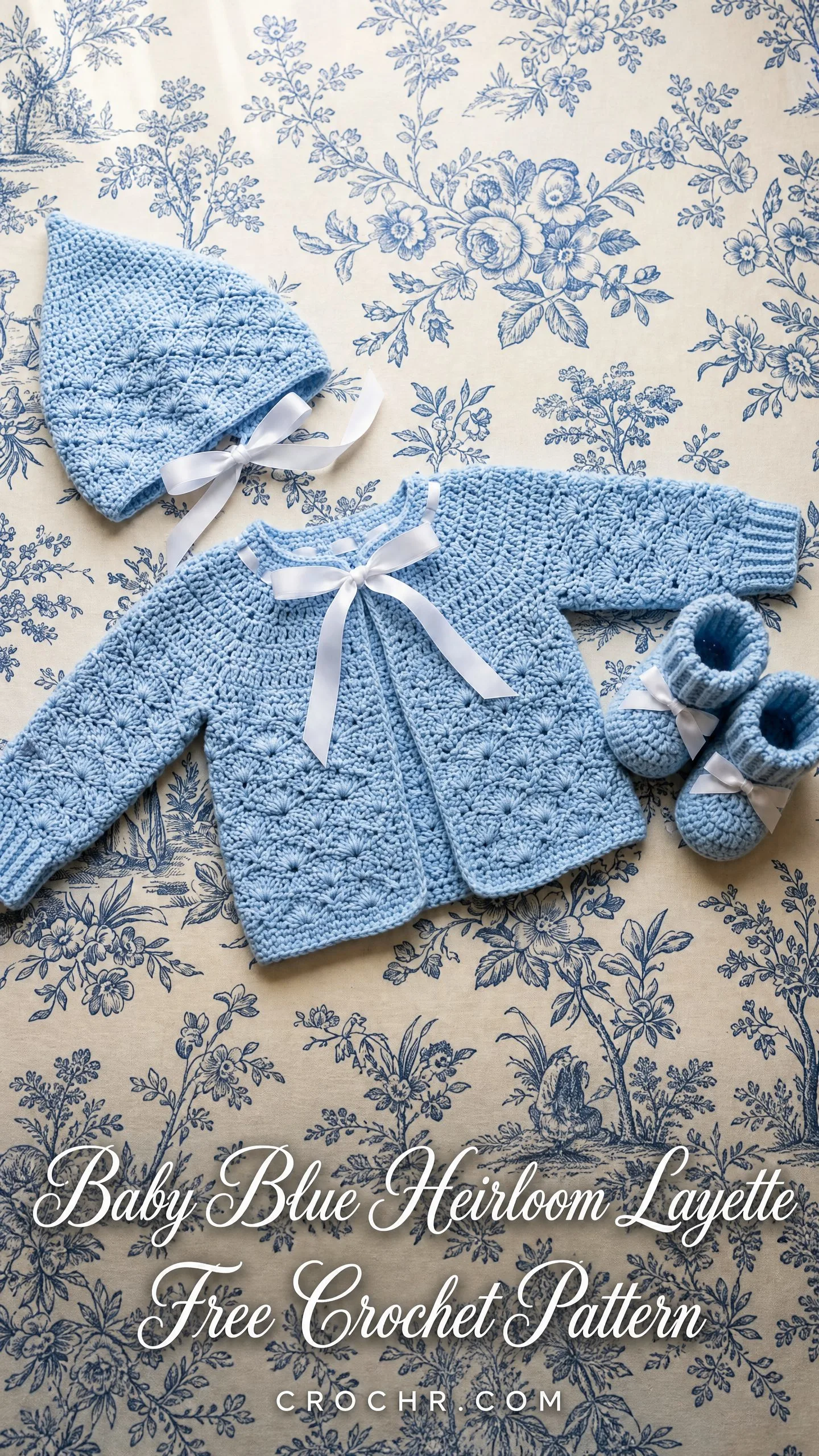 Baby Blue Heirloom Layette Free Crochet Pattern