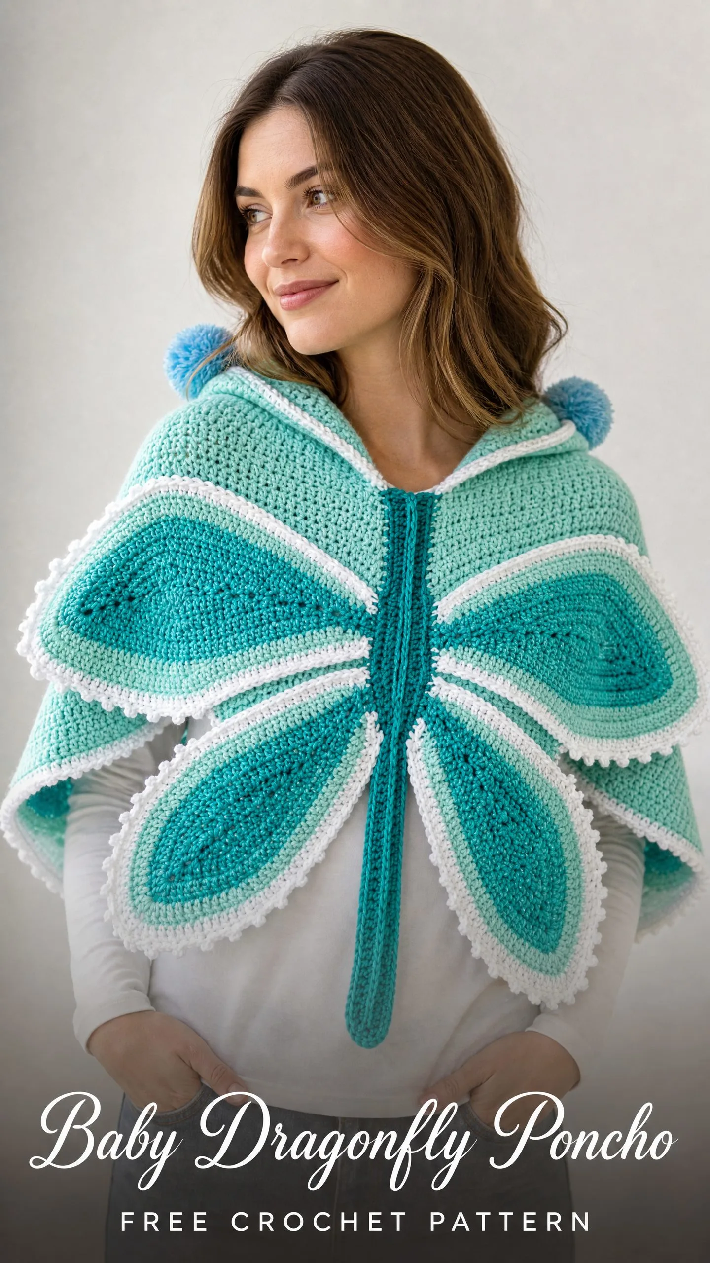 Baby Dragonfly Poncho Free Crochet Pattern