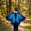 Blue Morpho Butterfly Cape Free Crochet Pattern