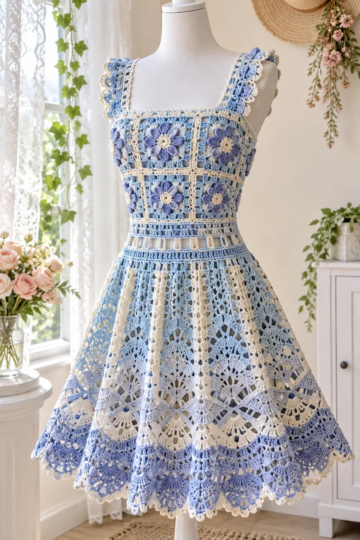 Bluebell Lace Dress Crochet Pattern