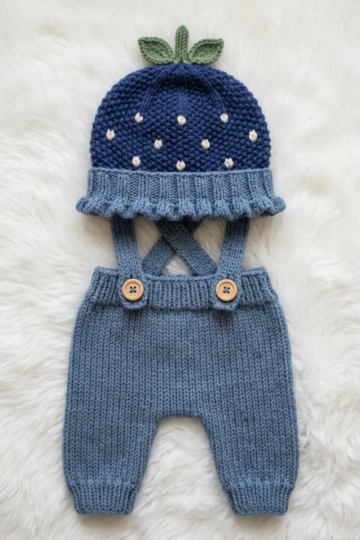 Blueberry Baby Hat and Pants Set Free Crochet Pattern