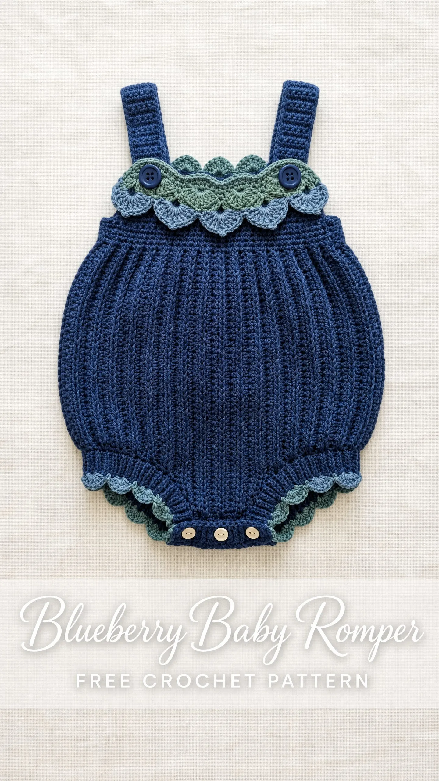 Blueberry Baby Romper Free Crochet Pattern