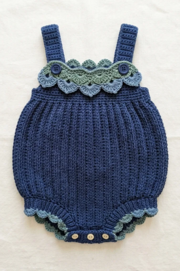 Blueberry Baby Romper Free Crochet Pattern