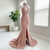 Blush Pink Diamond Lattice Mermaid Gown Free Crochet Pattern