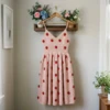 Blush Pink Strawberry Crochet Dress Free Crochet Pattern