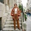 Burnt Orange Autumn Granny Cardigan Free Crochet Pattern