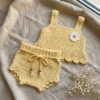 Butter Yellow Summer Baby Set Free Crochet Pattern