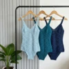 Coastal Blue Wave Stitch Bodysuit Free Pattern