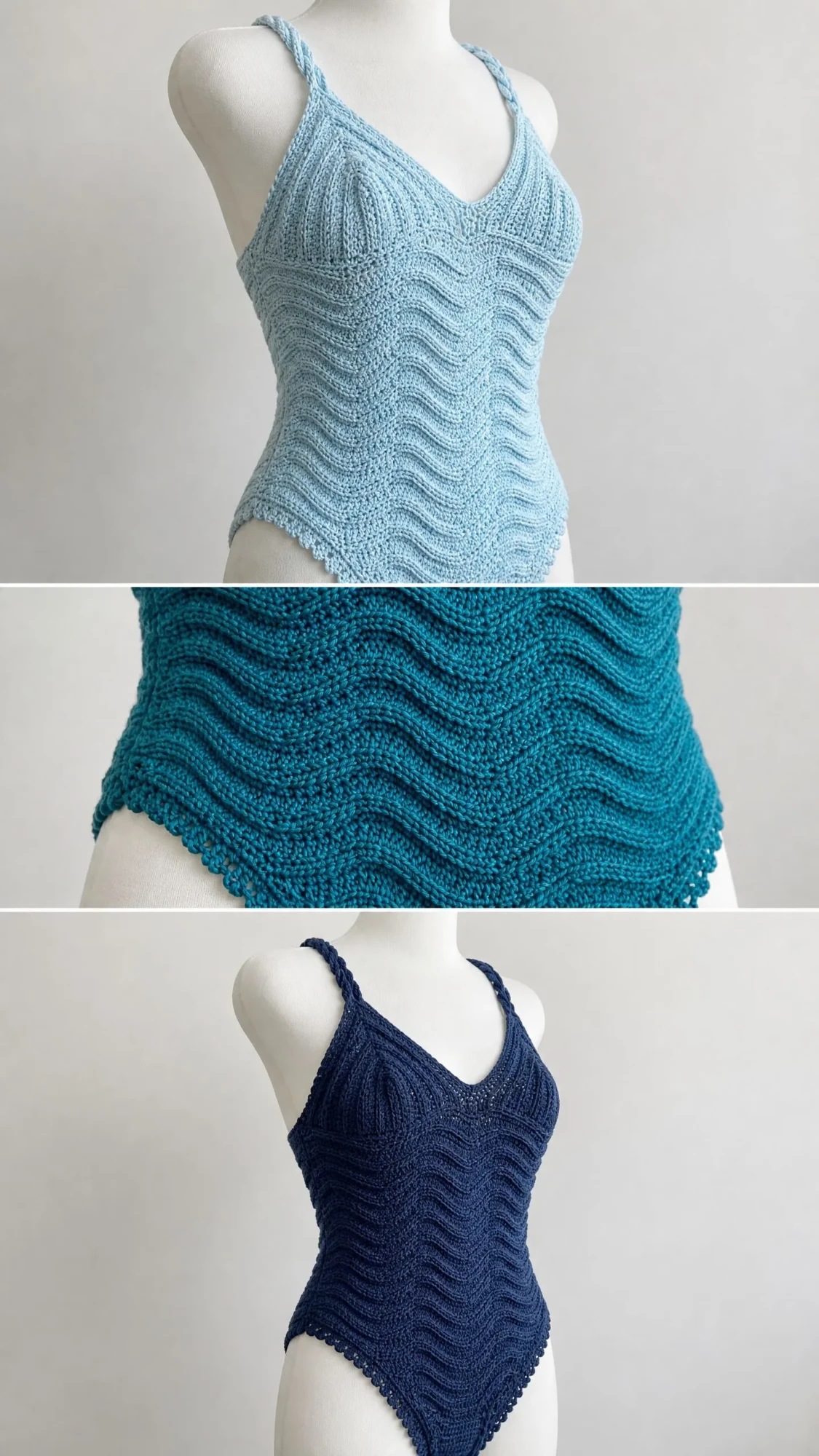 Coastal Blue Wave Stitch Bodysuit Free Pattern