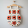 Coral Poppy Baby Romper Free Crochet Pattern
