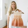 Cream and Peach Ombre Baby Dress Free Crochet Pattern