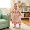 Crochet Rose Garden Baby Dress Free Pattern