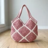 Dusty Rose Granny Square Tote Free Crochet Pattern