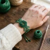 Emerald Botanical Bracelet Free Crochet Pattern