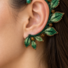 Emerald Leaf Ear Cuff Crochet Pattern