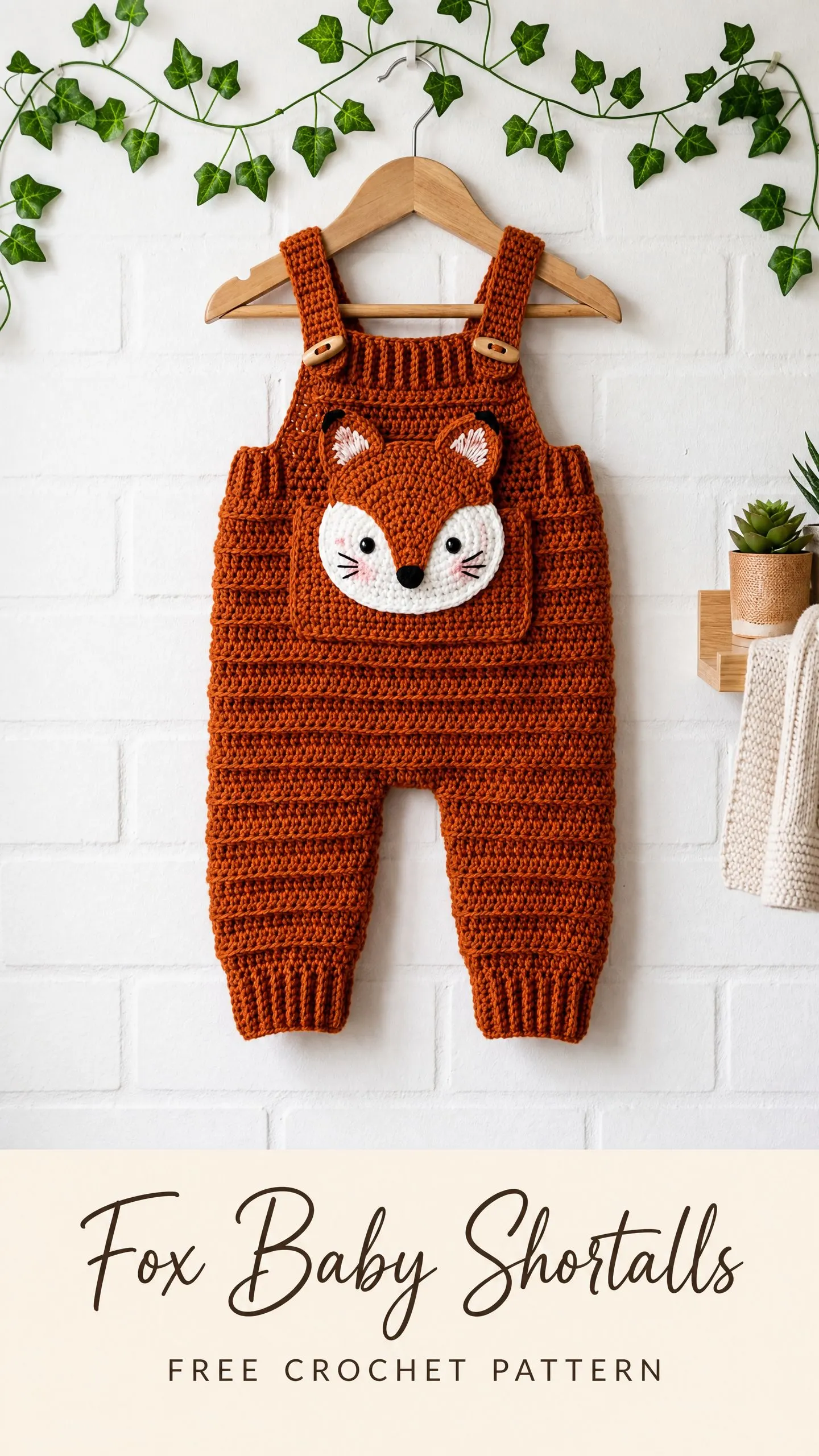 Fox Baby Shortalls Free Crochet Pattern