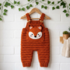 Fox Baby Shortalls Free Crochet Pattern