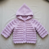 Lavender Bobble Stitch Baby Hoodie Free Crochet Pattern