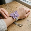 Lavender Dream Butterfly Bracelet Free Crochet Pattern