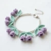 Lavender Dream Crochet Flower Bracelet Pattern