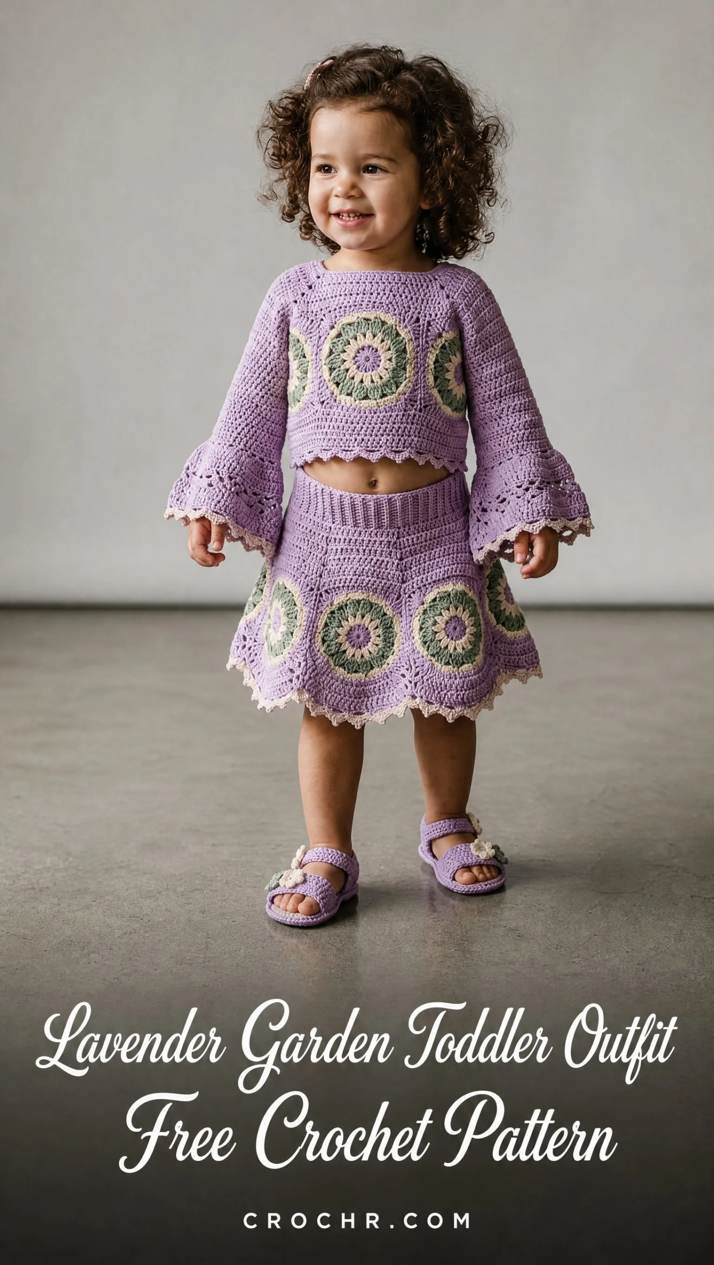 Lavender Garden Toddler Outfit Free Crochet Pattern