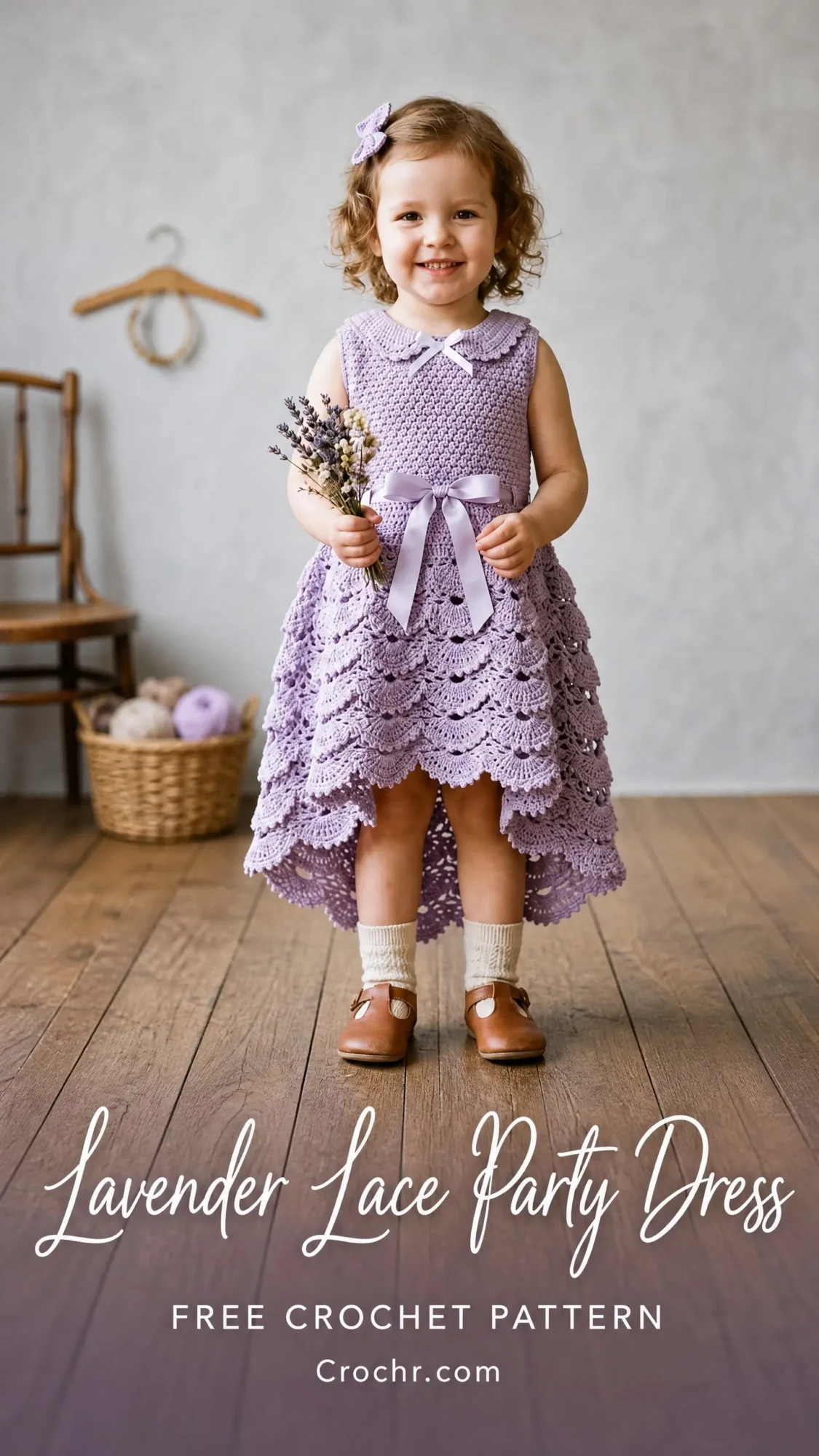 Lavender Lace Party Dress Free Crochet Pattern