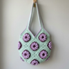 Lavender Rose Granny Square Purse Free Crochet Pattern