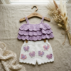 Lavender Ruffle Top & Butterfly Shorts Pattern