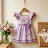 Lavender and Lilac Baby Dress Free Crochet Pattern