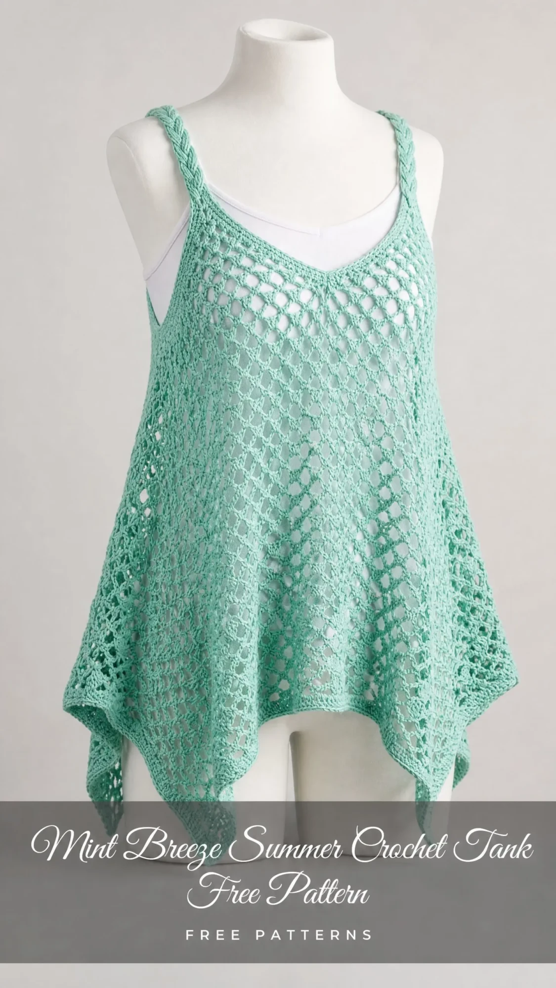Mint Breeze Summer Crochet Tank Free Pattern